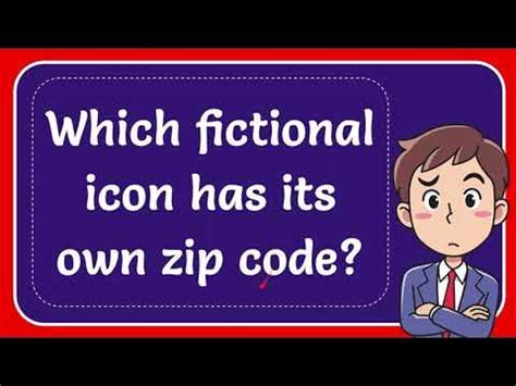 Which fictional icon has its own zip code